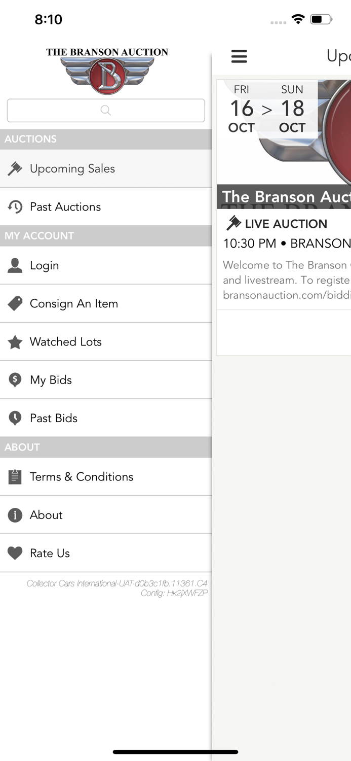 The Branson Auction