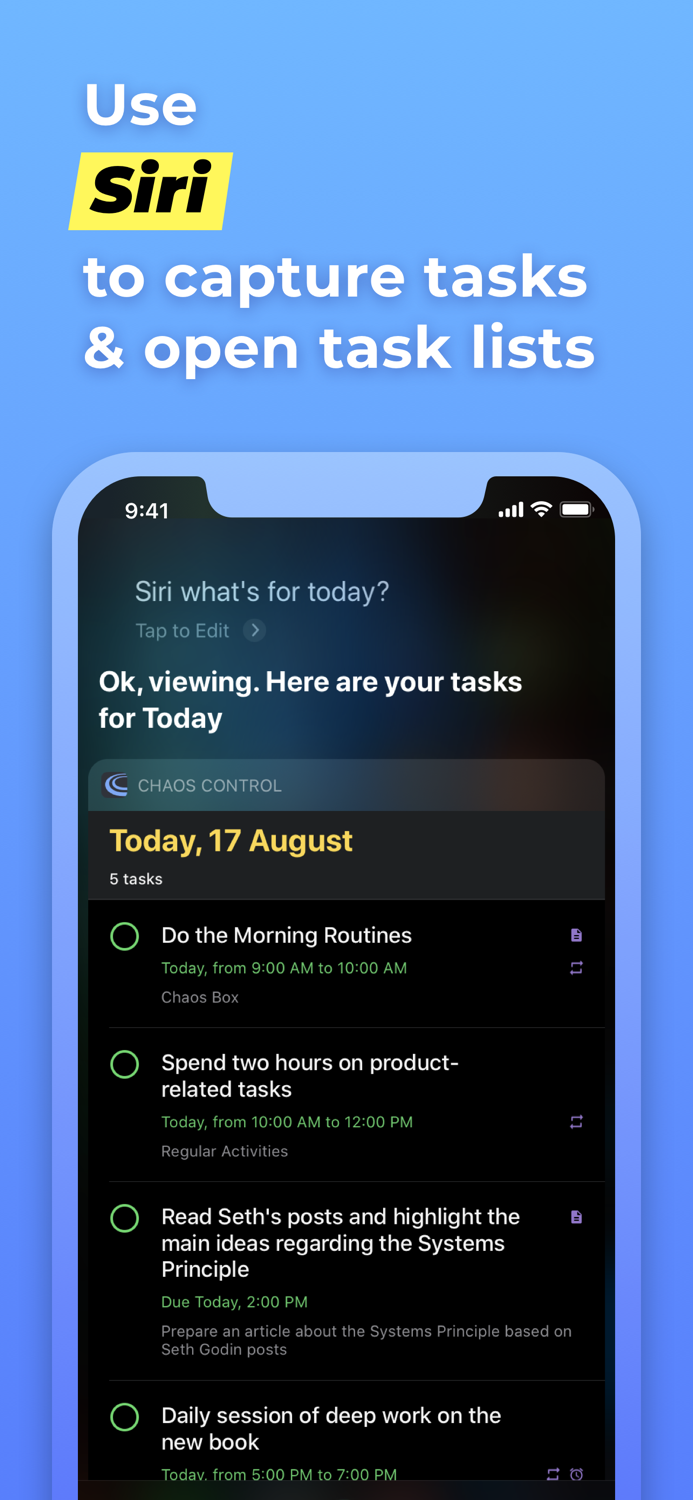 Chaos Control™ GTD Task List