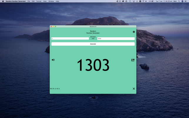 Random Number Generator App Ios