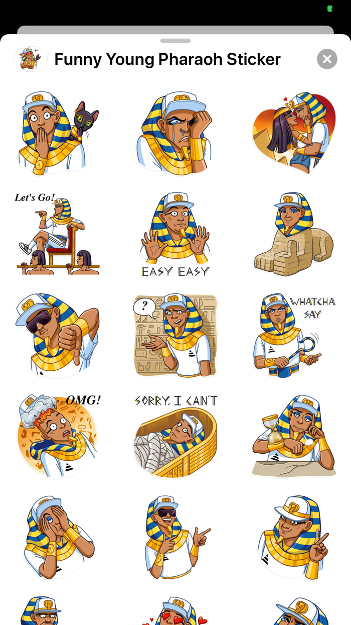 Funny Young Pharaoh Sticker