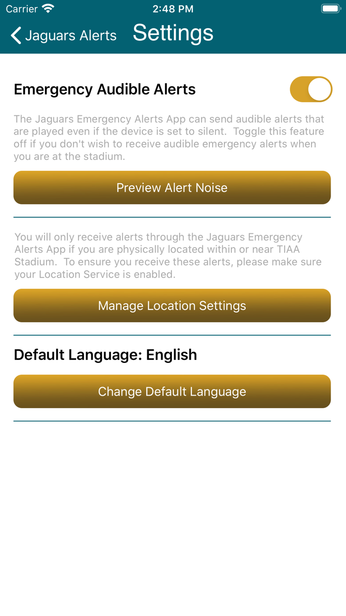 Jaguars Emergency Alerts