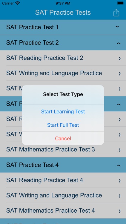 SAT Model Practice Tests