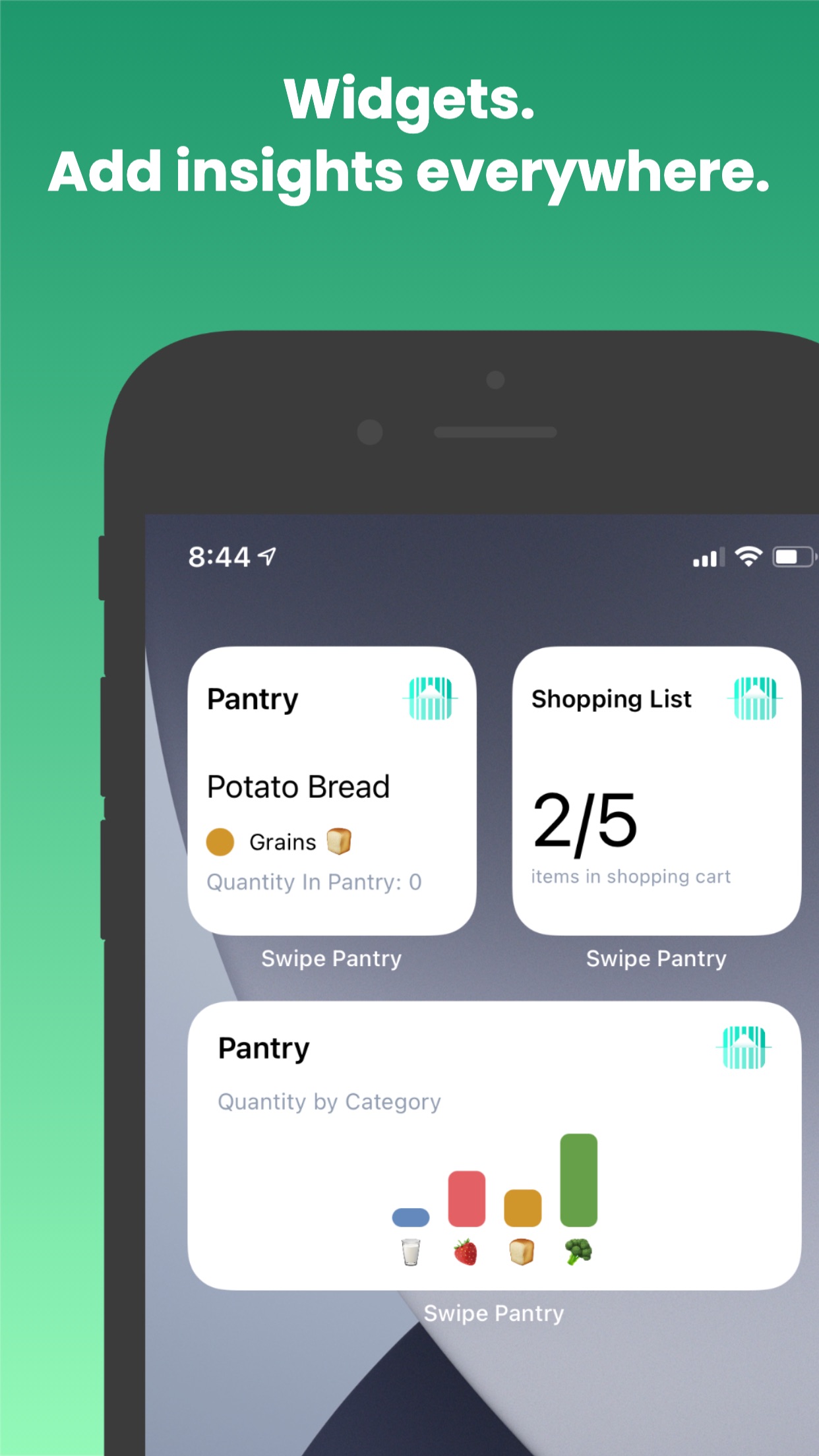 Screenshot do app Swipe Pantry