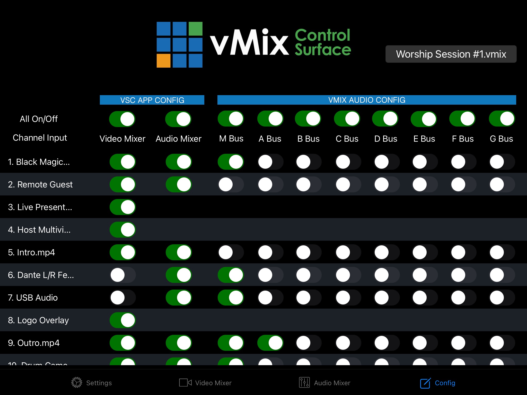 vMix Virtual Control Surface screenshot 4