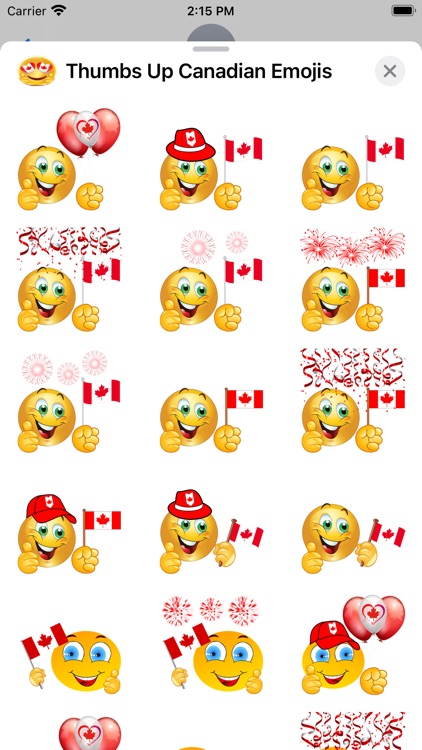 Thumbs Up Canadian Emojis screenshot-5
