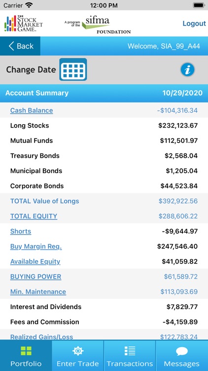 Stock Market Game