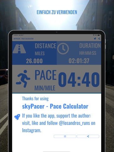 skyPacer - Pace Calculator by Andre Voltmann