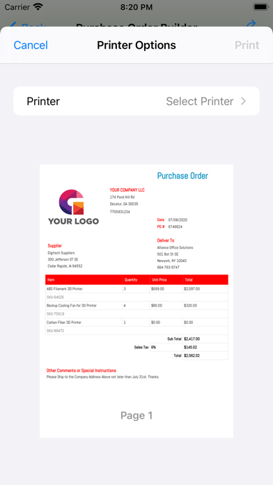 How to cancel & delete Purchase Order Builder from iphone & ipad 4