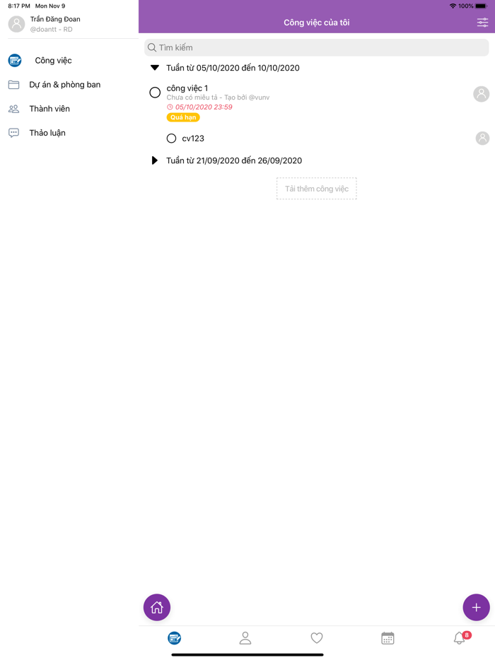 Phần Mềm Quản Lý Công Việc