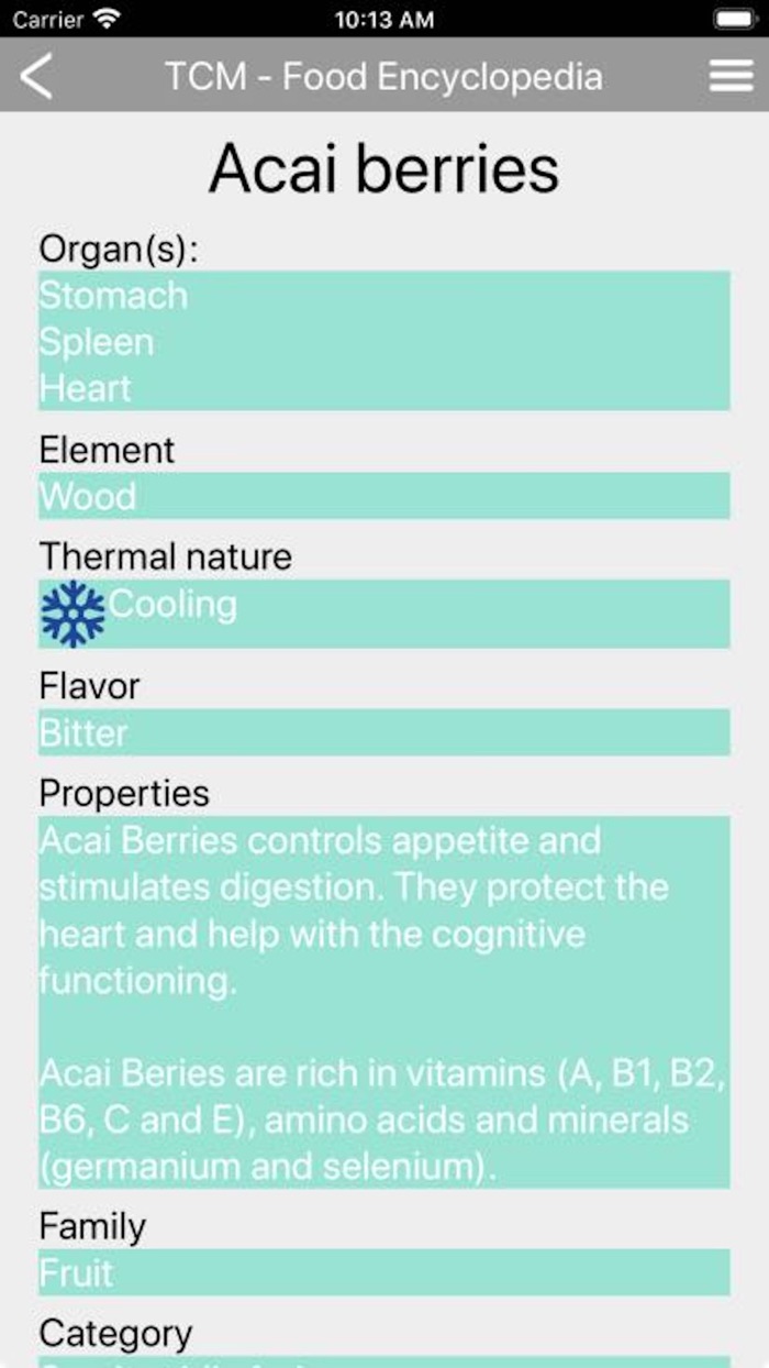 TCM Food Encyclopedia