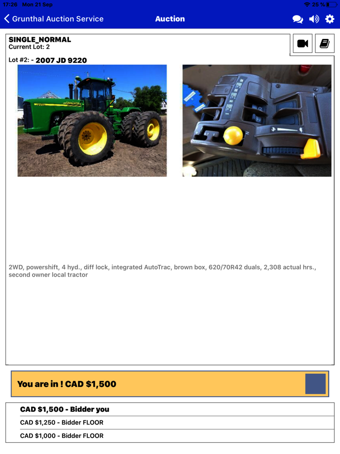 Grunthal Auction Live