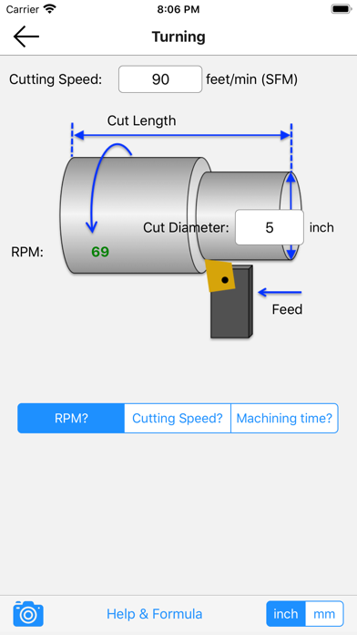 Machining App for Machinists with Milling Turning and Drilling References Screenshot 2