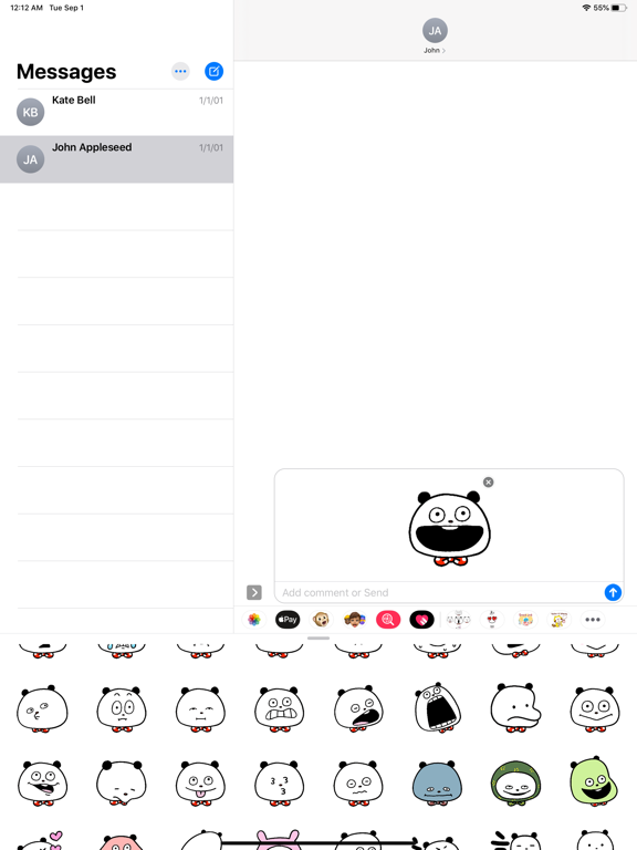 Panda faces stickers screenshot 3