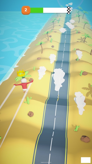 Hill Run Race- Flying Stickman screenshot 2
