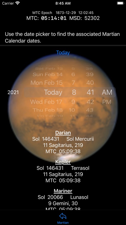 Martian Calendar