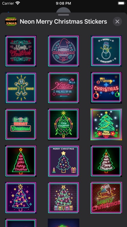 Neon Merry Christmas Stickers screenshot-7
