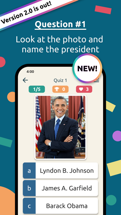 How to cancel & delete U.S. States & Presidents Quiz from iphone & ipad 1