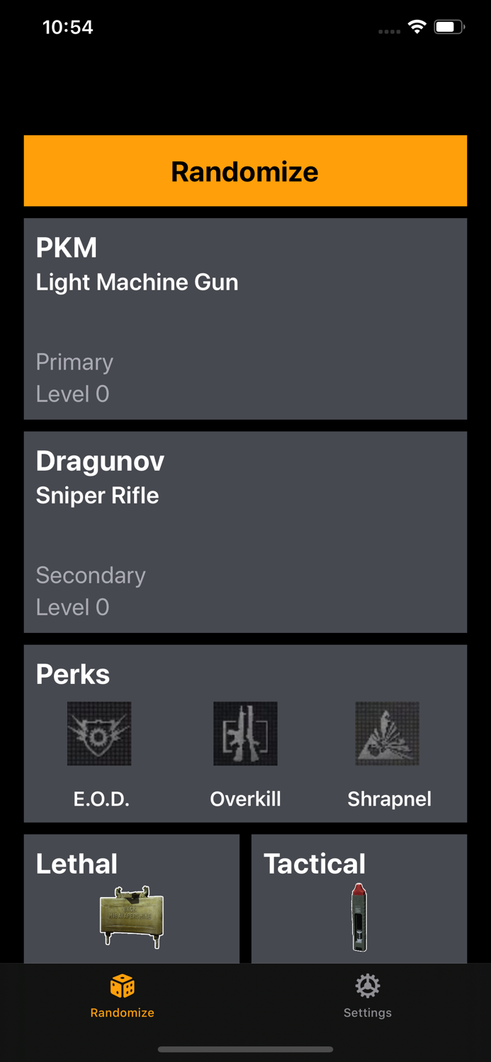 Loadout Randomizer for COD