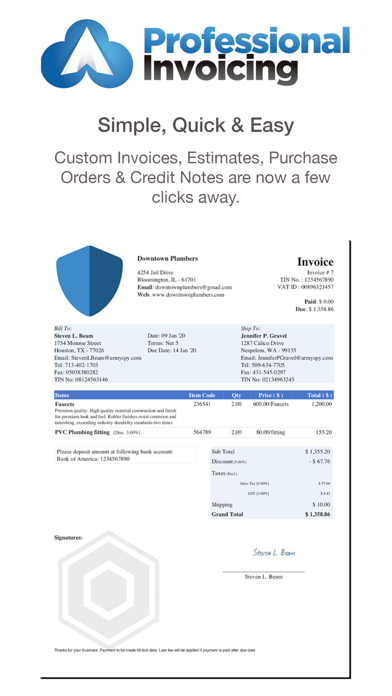 How to cancel & delete Professional Invoicing from iphone & ipad 1