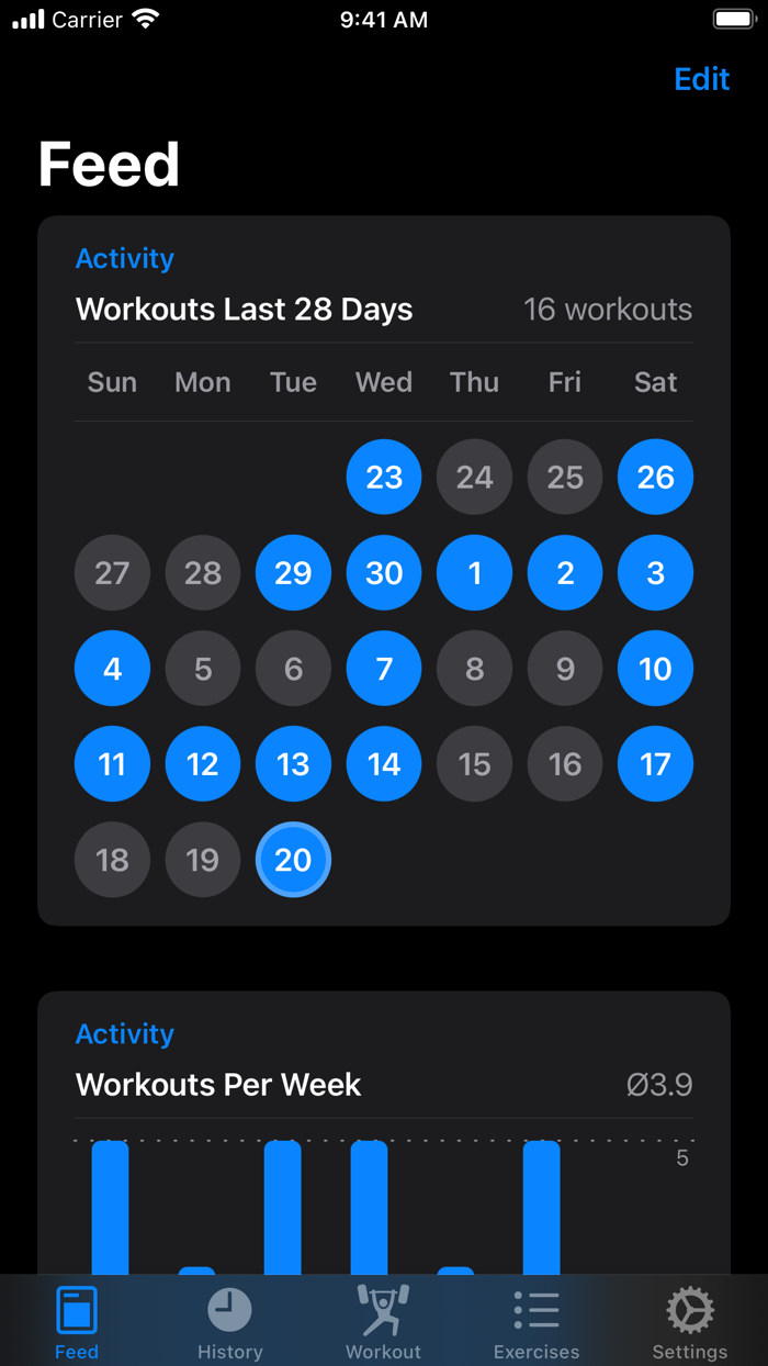 Iron - Workout Tracker