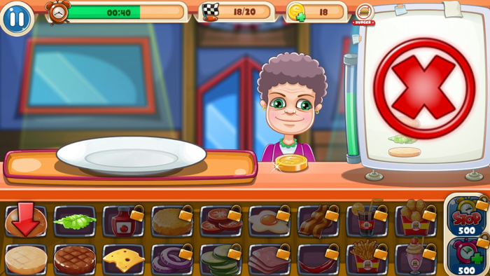 Burger Shop- Fast Food Cooking