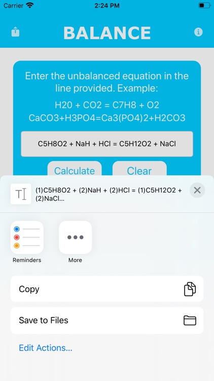 Chem Buddy: Equation Balancer screenshot-4