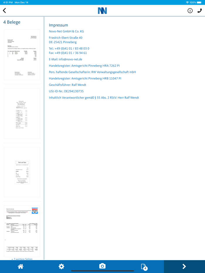 Novo-Net  Beleg Upload