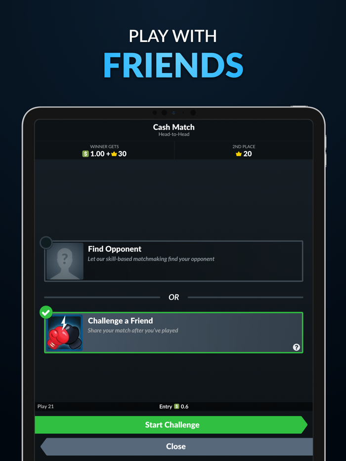 Play 21 - Real Money Card Game