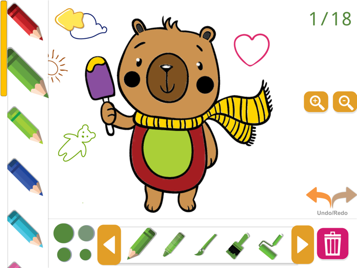 Kids paint coloring game