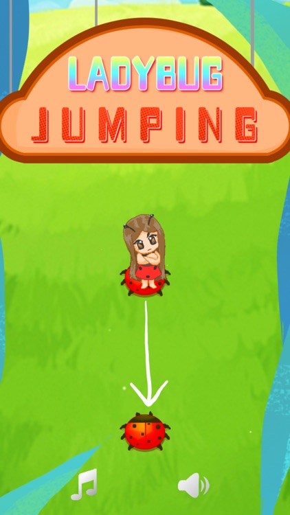 Ladybug jumping