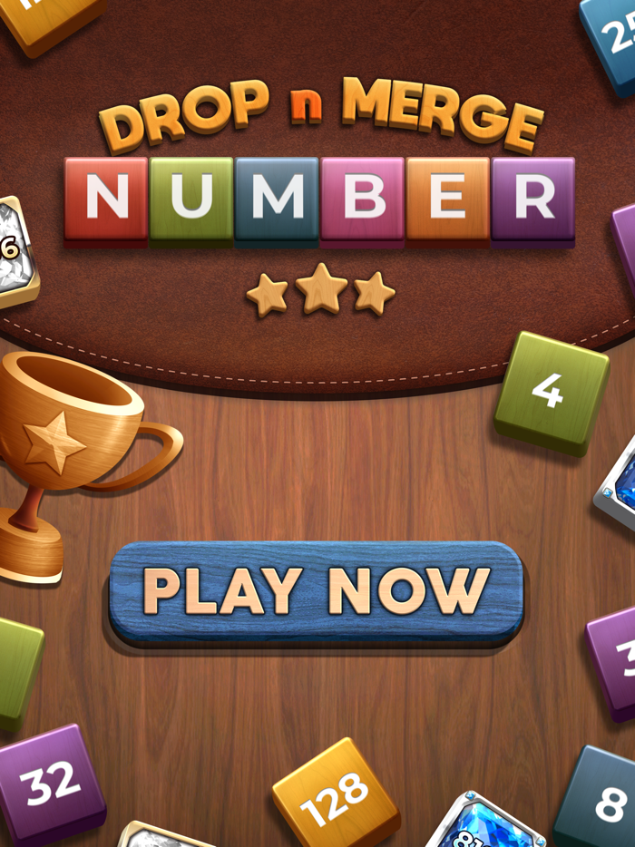 Drop and Merge  Number Puzzle