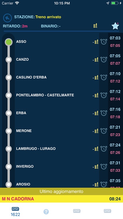 Info Treno, orari viaggio