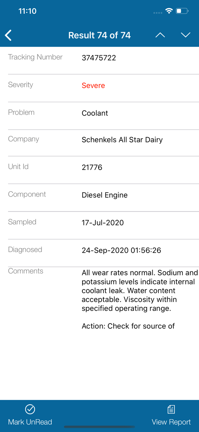 Valvoline Fluid Analysis