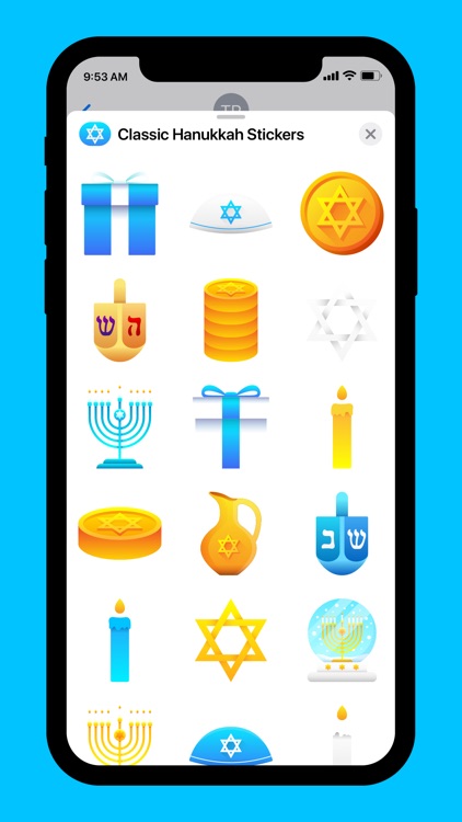 Classic Hanukkah Stickers