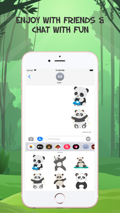 Lovely  Panda Emojis screenshot 4