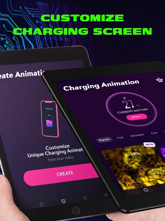 iPad Image of Charging Animation Show Play