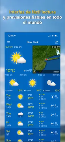 Captura de Pantalla 1 WeatherPro iphone