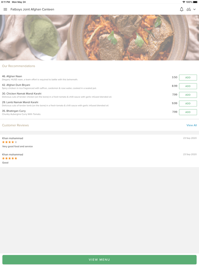 Fatboys Joint Afghan Canteen