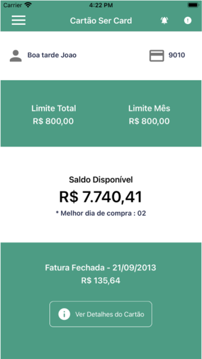Cartão Ser Card