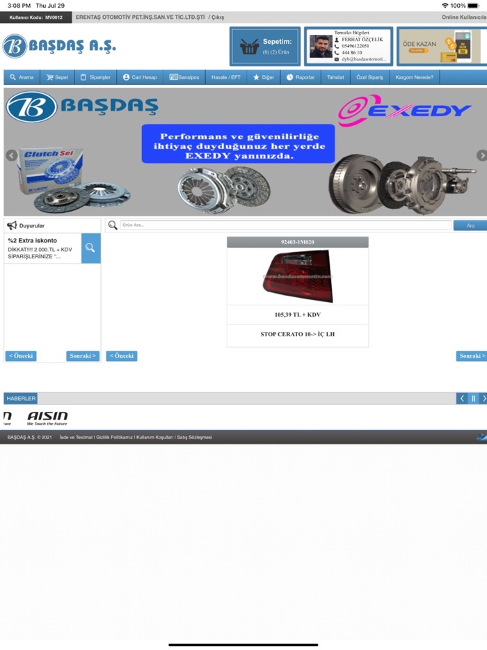 Başdaş Otomotiv B2B