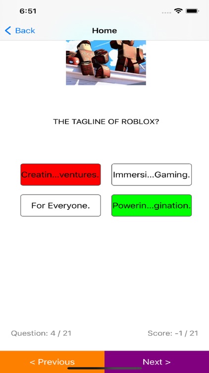 Quiz sobre o Roblox