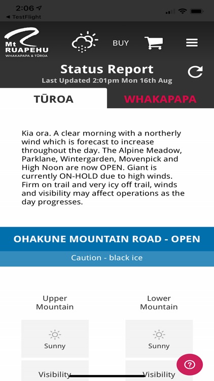 Mt Ruapehu Snow Report