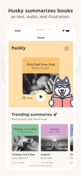 Game screenshot Husky: 10min Book Summaries mod apk