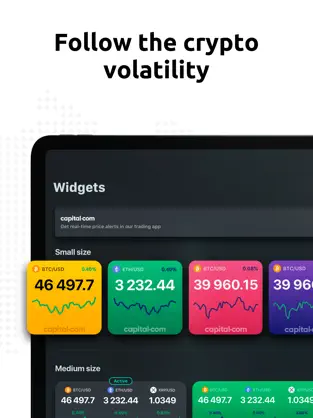 Capture 3 Widget de precios de Bitcoin iphone
