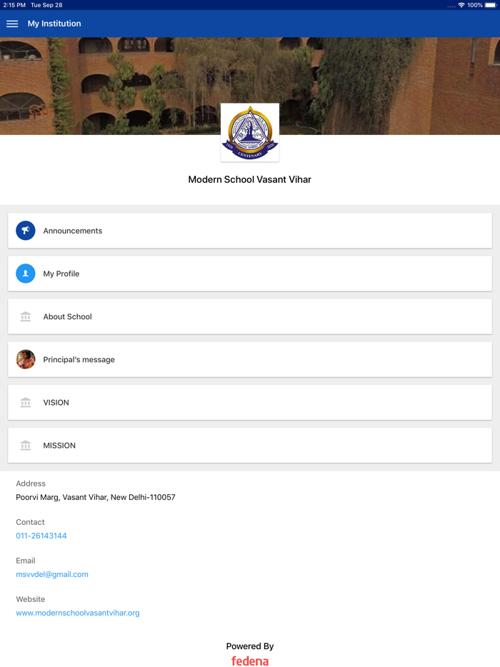 Modern School, Vasant Vihar