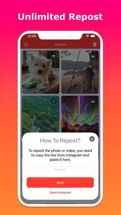 InShare - Repost インスタ リポスト紹介画像3