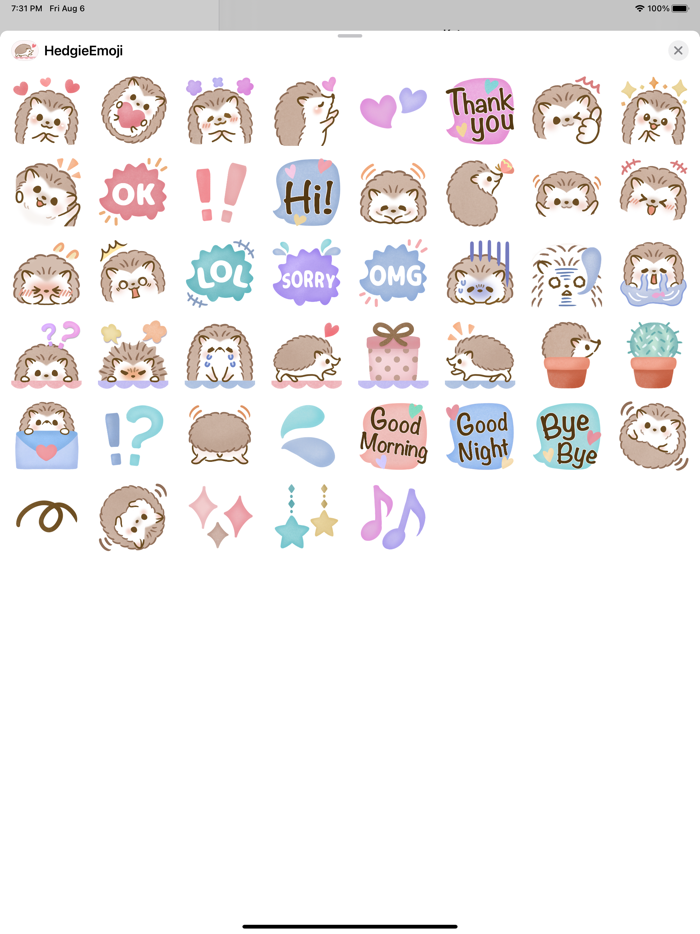 Fluffy Hedgehog’s Emoji