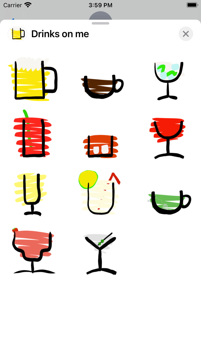 Sticker drinks