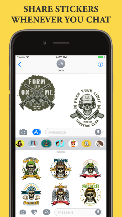 How to cancel & delete Skeleton Army Stickers from iphone & ipad 4