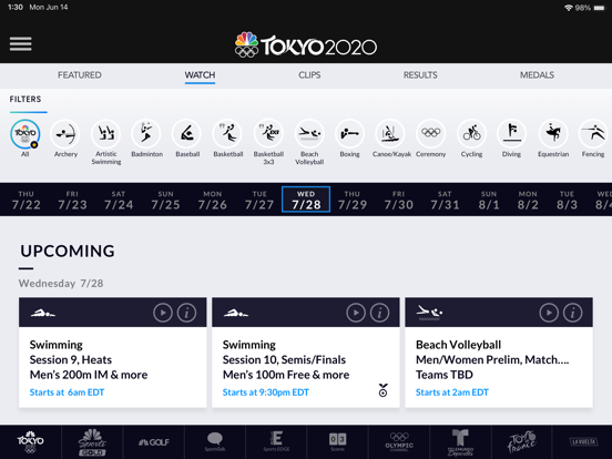 iPad Image of NBC Sports